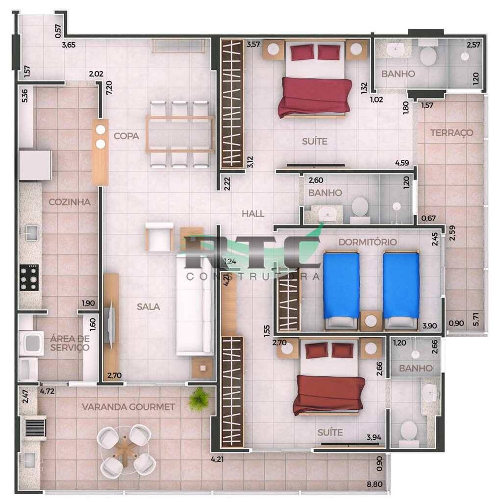 Apartamento à venda com 3 quartos, 119m² - Foto 18