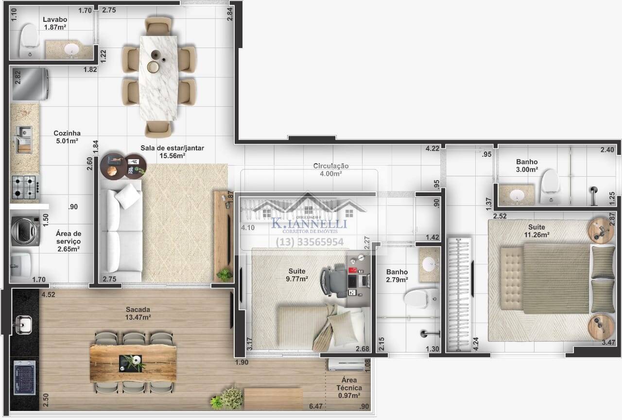 Apartamento à venda com 2 quartos, 78m² - Foto 2