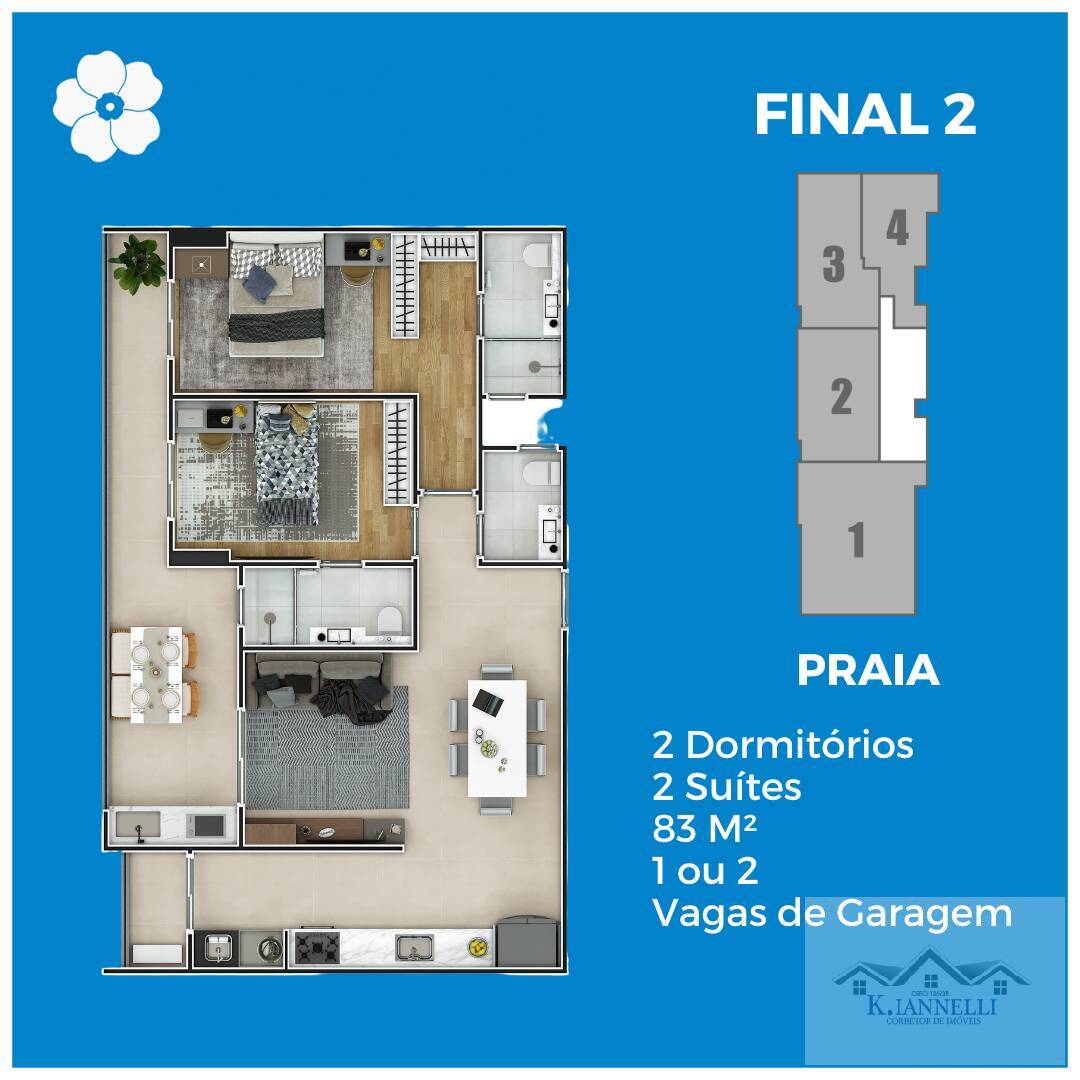 Apartamento à venda com 3 quartos, 136m² - Foto 2