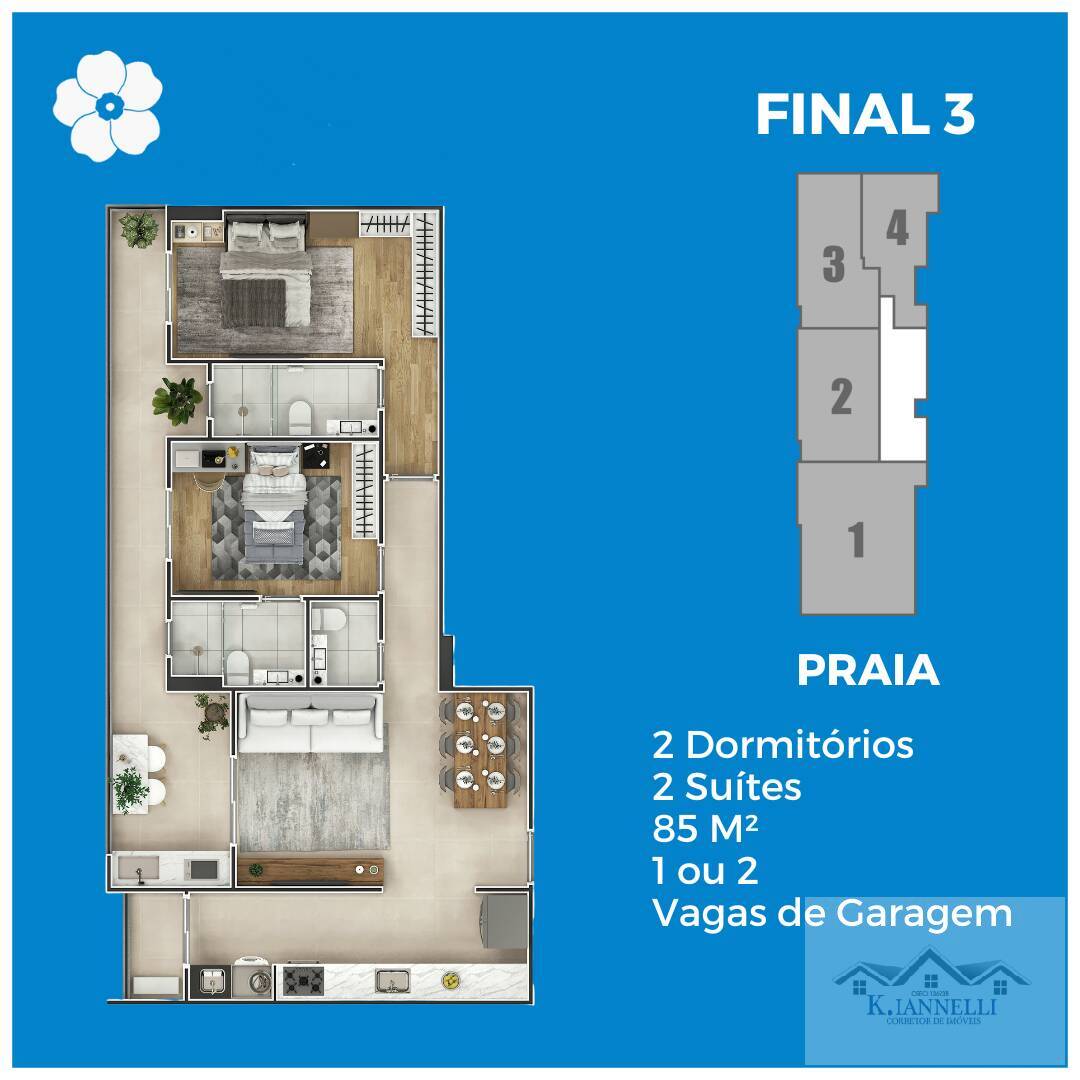 Apartamento à venda com 3 quartos, 136m² - Foto 3