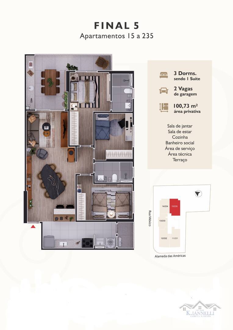 Apartamento à venda com 3 quartos, 111m² - Foto 6