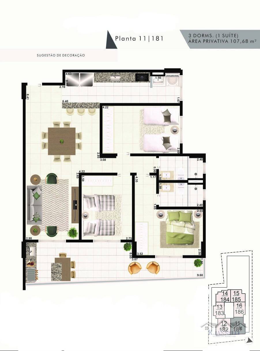 Apartamento à venda com 3 quartos, 95m² - Foto 2