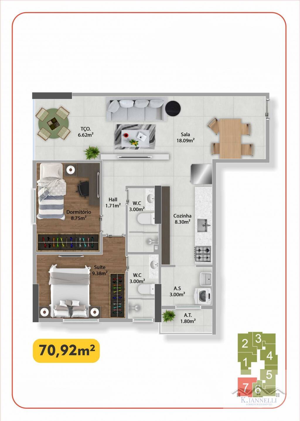 Apartamento à venda com 2 quartos, 126m² - Foto 8