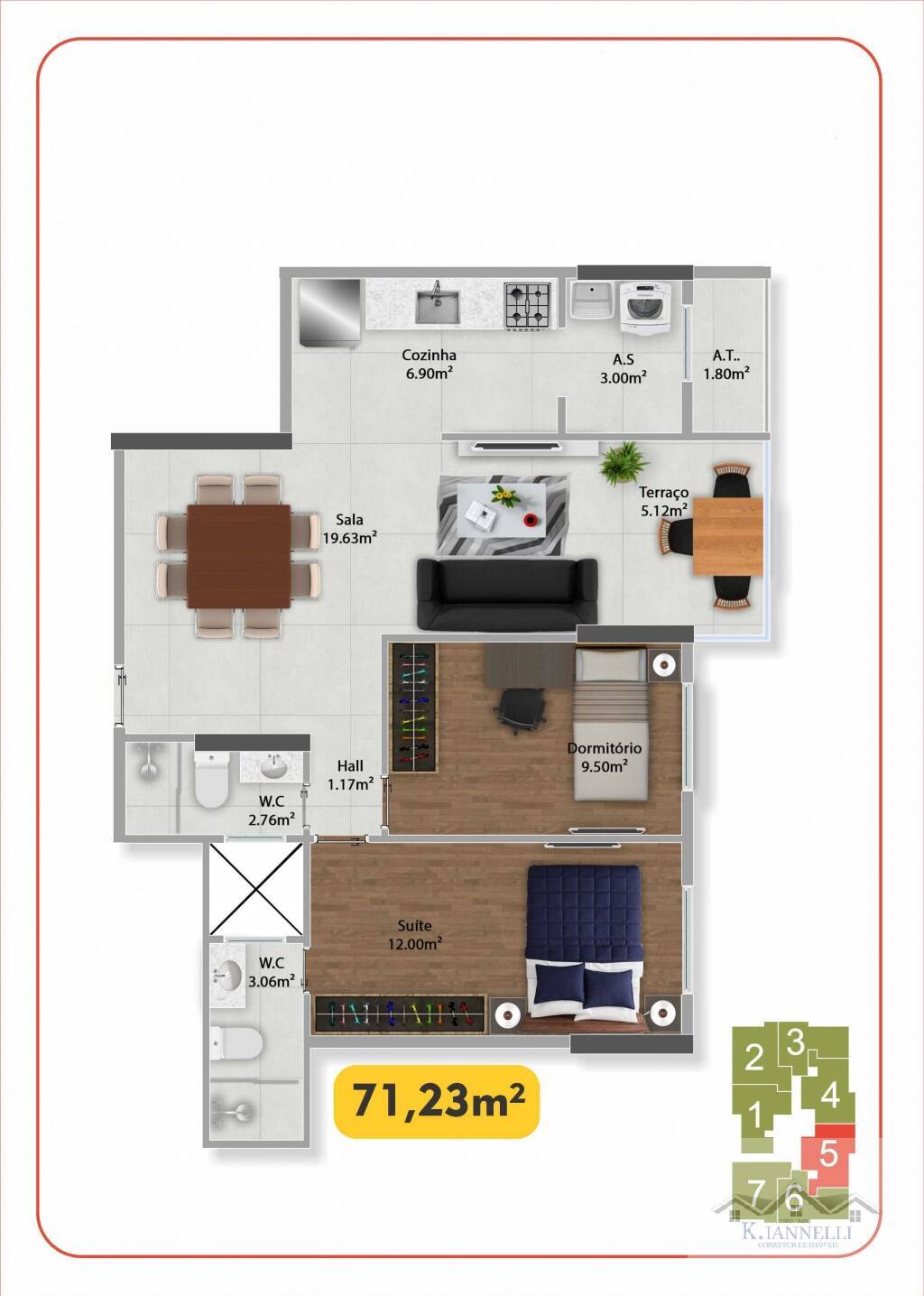 Apartamento à venda com 2 quartos, 126m² - Foto 6