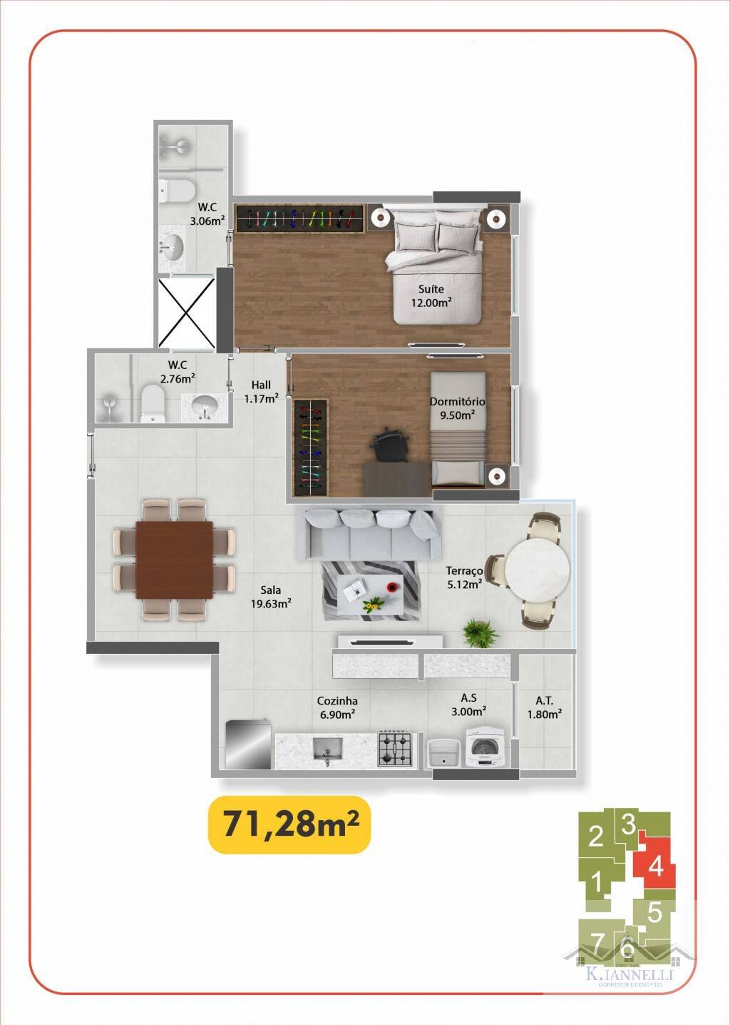 Apartamento à venda com 2 quartos, 126m² - Foto 5