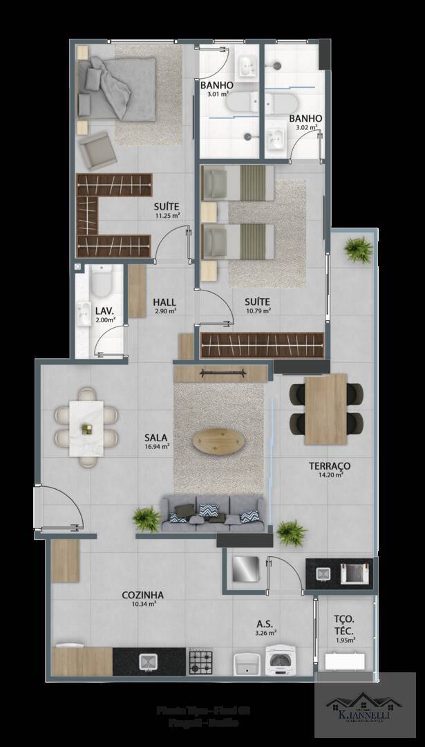 Apartamento à venda com 2 quartos, 103m² - Foto 4