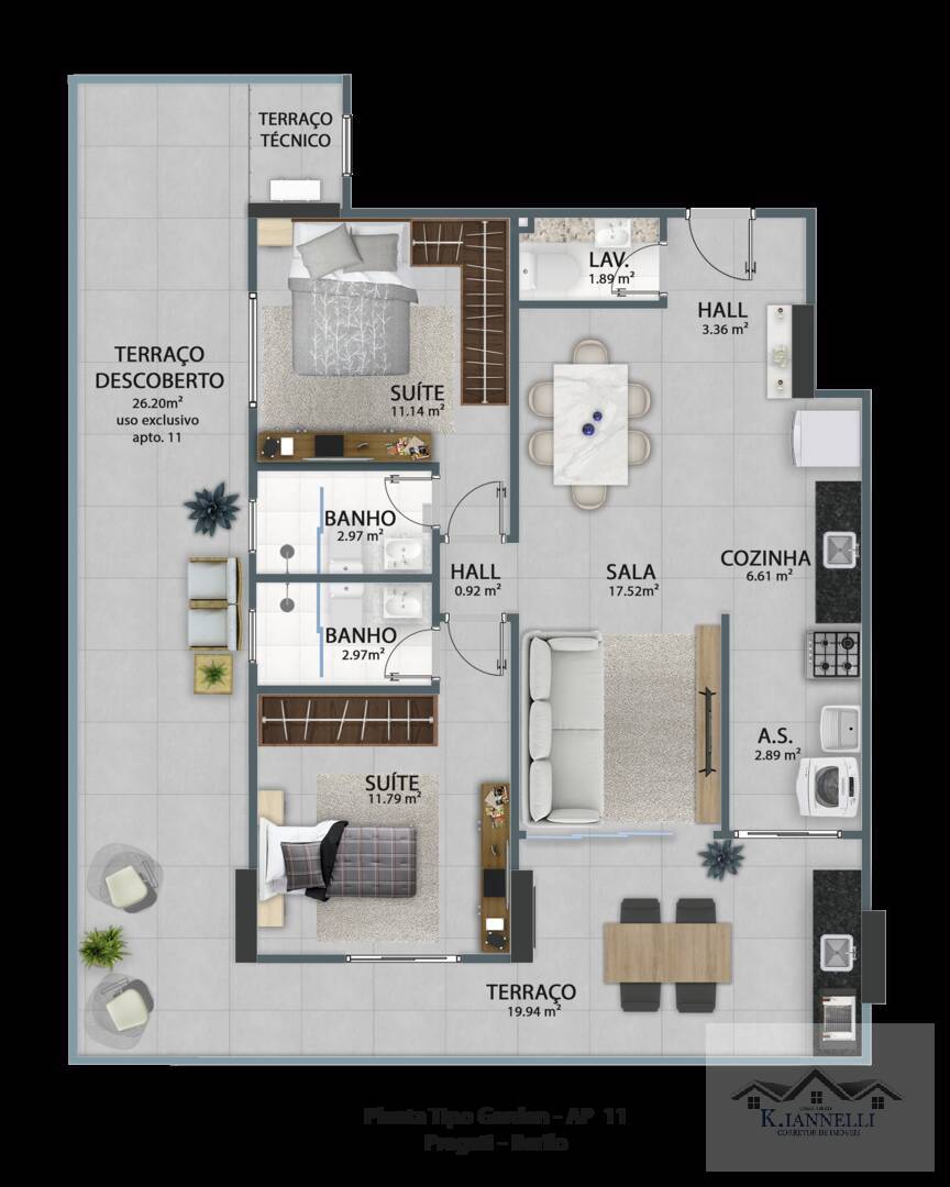 Apartamento à venda com 2 quartos, 103m² - Foto 6