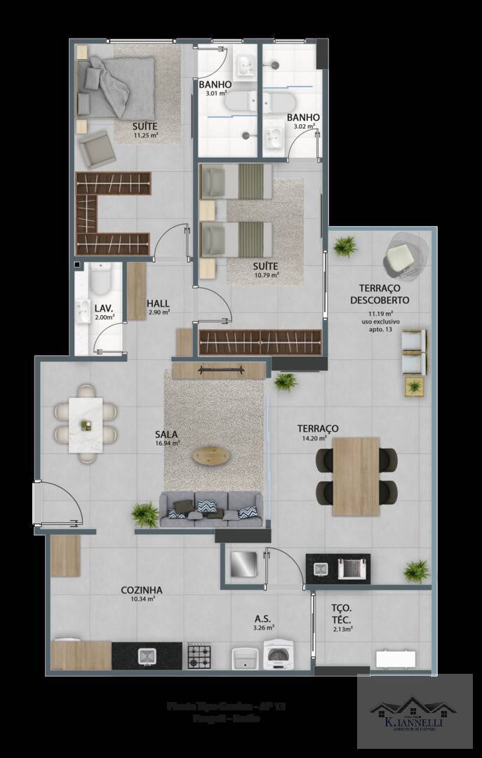 Apartamento à venda com 2 quartos, 103m² - Foto 8