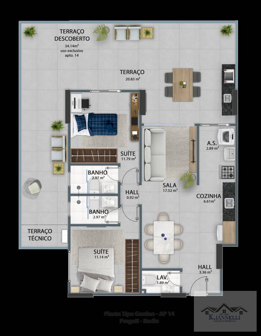 Apartamento à venda com 2 quartos, 103m² - Foto 9