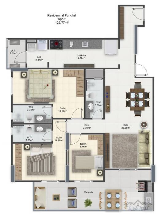 Apartamento à venda com 3 quartos, 126m² - Foto 6