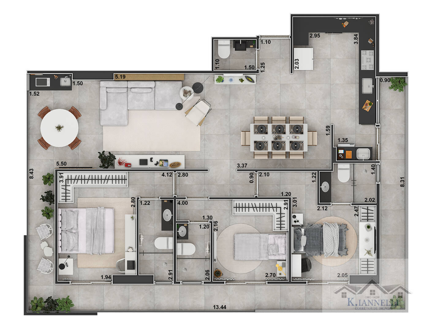 Apartamento à venda com 4 quartos, 297m² - Foto 6