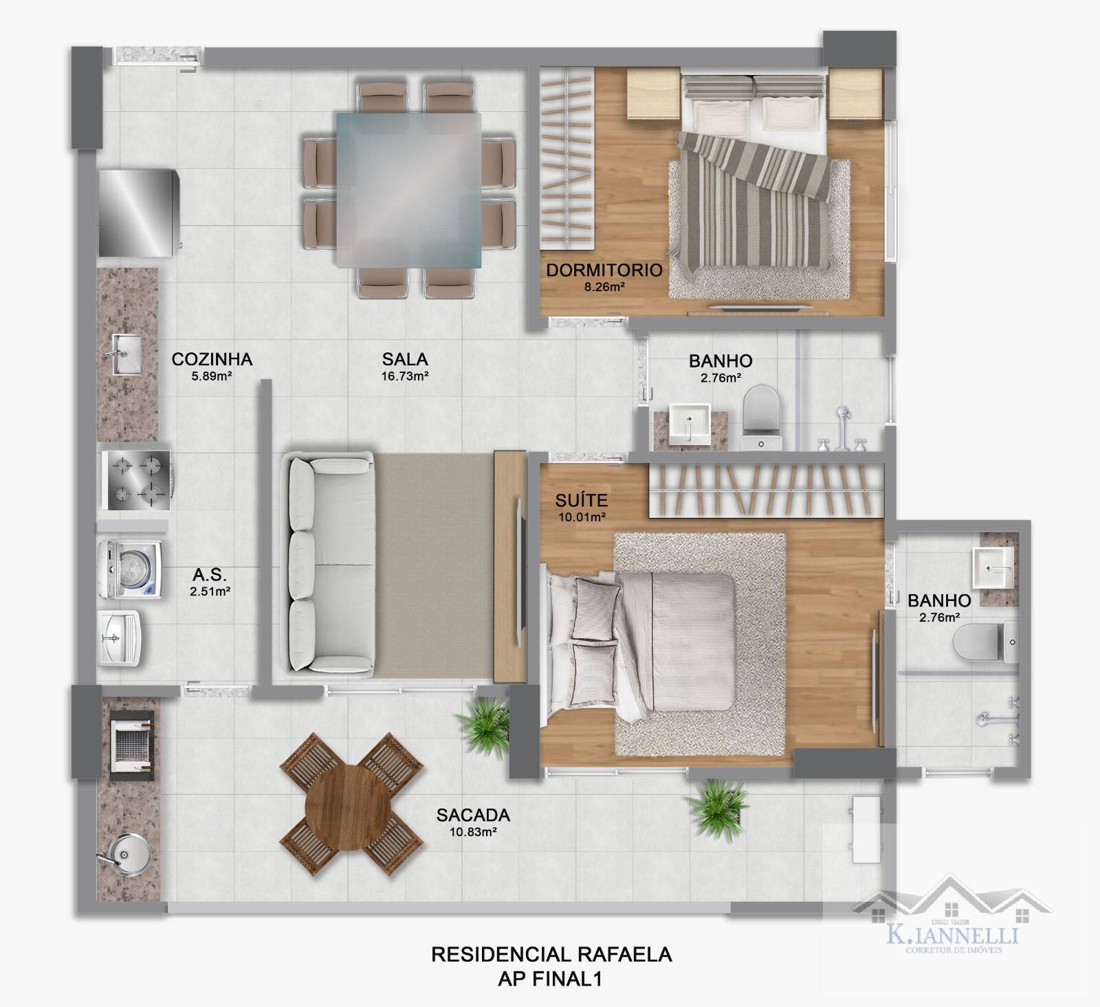 Apartamento à venda com 2 quartos, 70m² - Foto 2