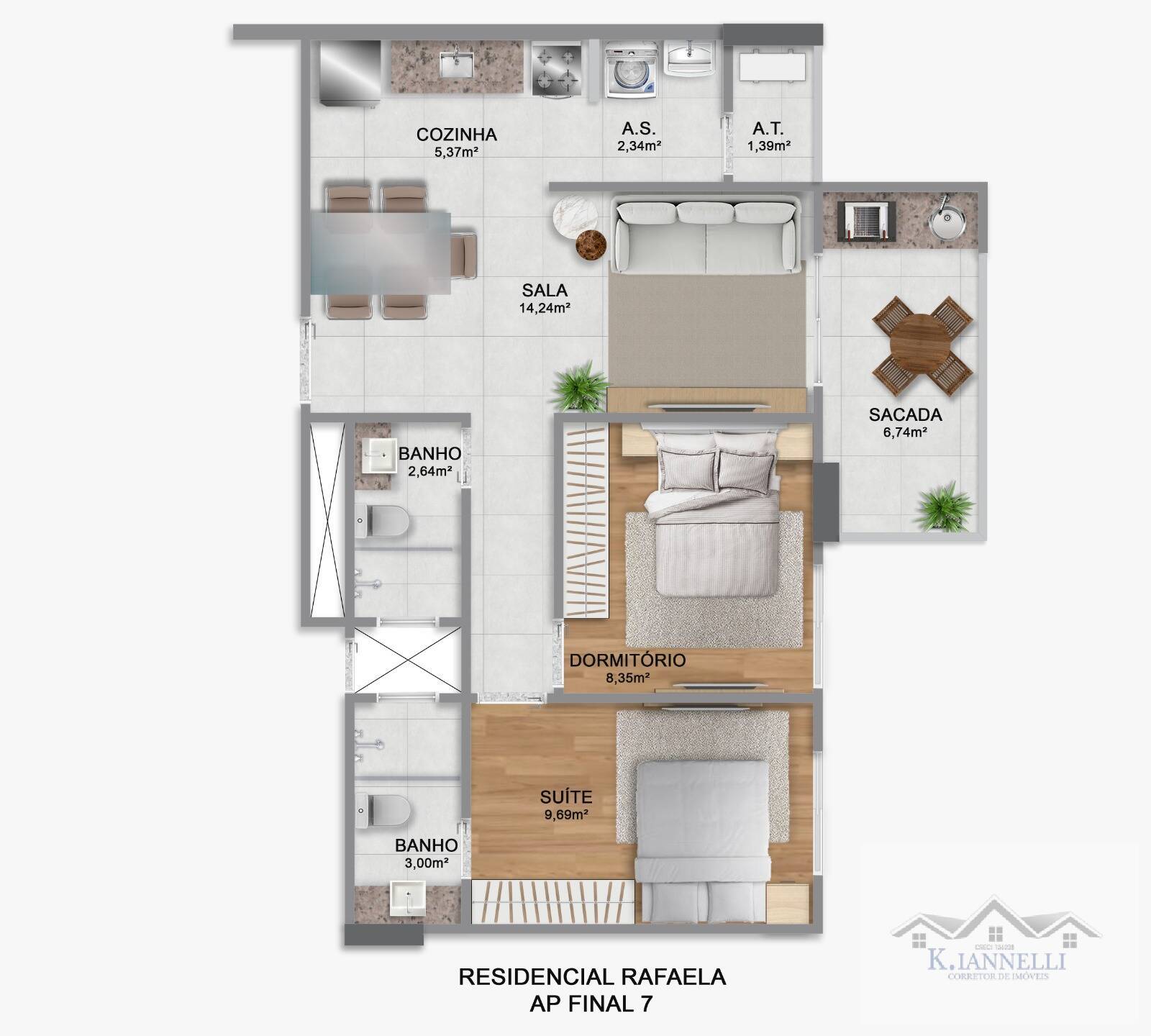 Apartamento à venda com 2 quartos, 70m² - Foto 8