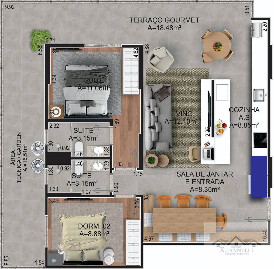 Apartamento à venda com 3 quartos, 107m² - Foto 7