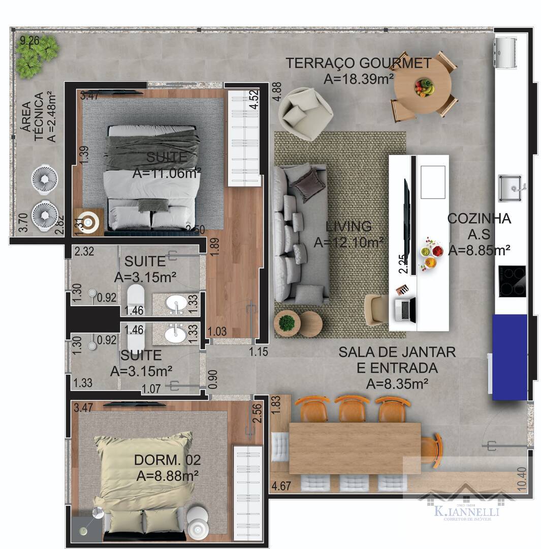 Apartamento à venda com 3 quartos, 107m² - Foto 13